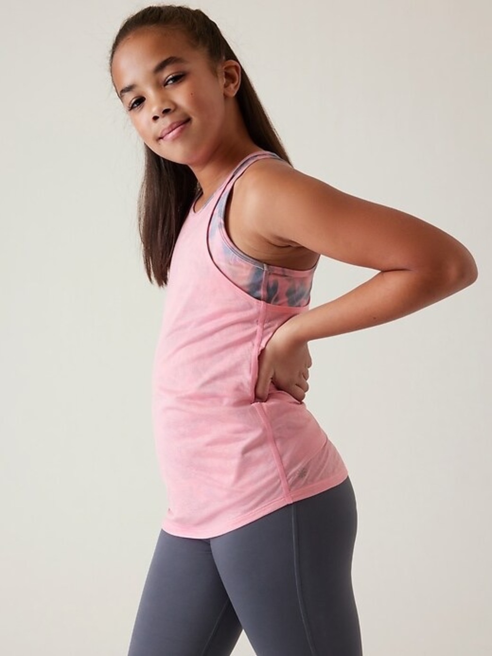 Athleta Girl "Perfect Pair" Tank Top Size XXL 16 Pink